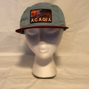 Park Hats Acadia National Park Hat Teal/Maroon Patch Strap Back